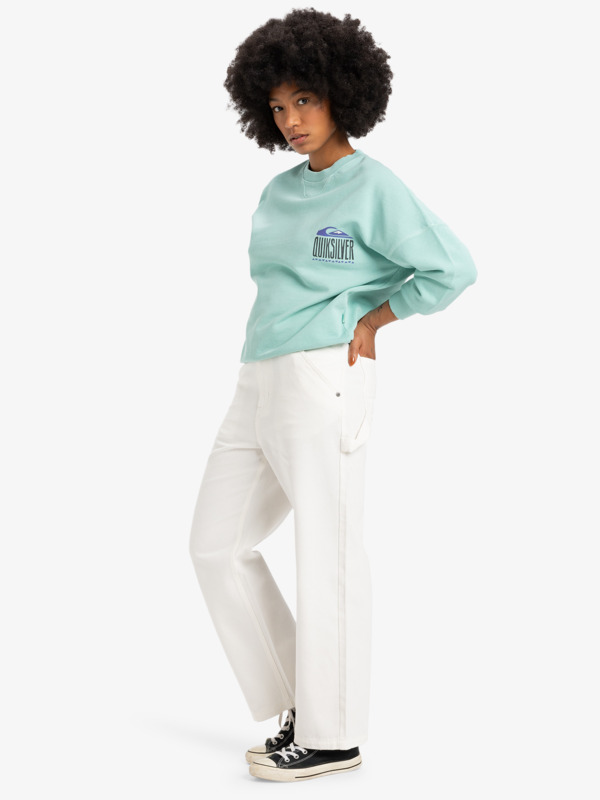 Oversized - Crew Neck Sweatshirt for Women  EQWFT03179