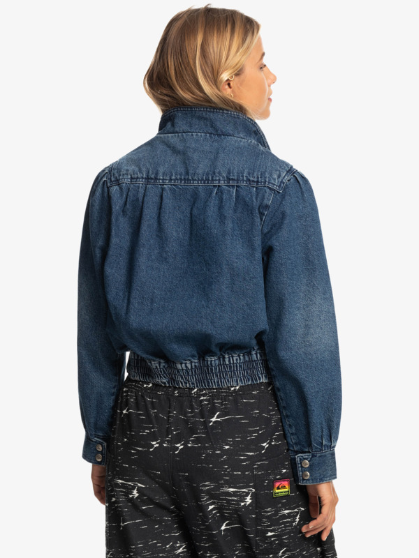 Quiksilver x Stranger Things The Nancy - Vintage Style Denim Jacket for Women  EQWJK03076