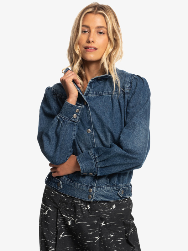 Quiksilver x Stranger Things The Nancy - Vintage Style Denim Jacket for Women  EQWJK03076
