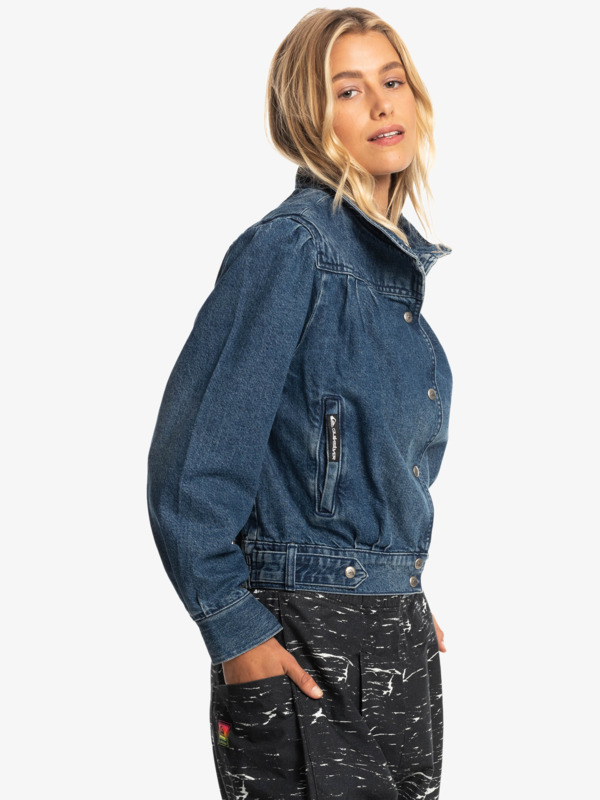 Quiksilver x Stranger Things The Nancy - Vintage Style Denim Jacket for Women  EQWJK03076