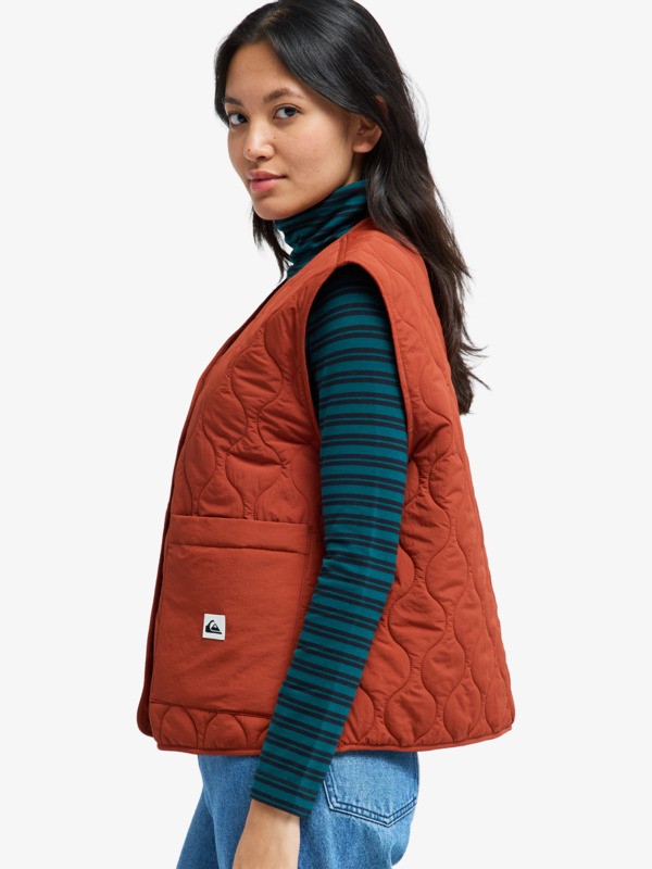 quiksilver, Kalong - Bodywarmer voor Dames, HENNA (cqn0) Kalong - Puff Vest for Women  EQWJK03085