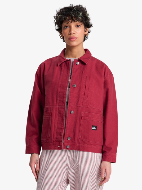 Santa Crop - Canvas Jacket for Women  EQWJK03087