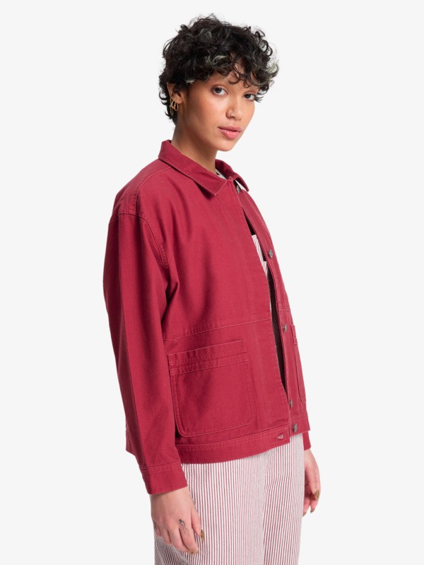 Santa Crop - Canvas Jacket for Women  EQWJK03087