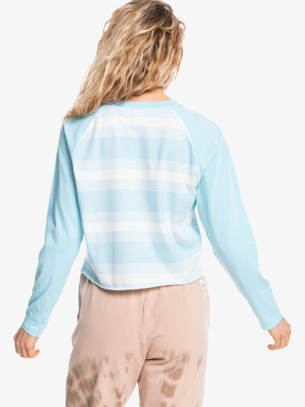 Iconic Horizon - Cropped Long Sleeve T-Shirt for Women EQWKT03132