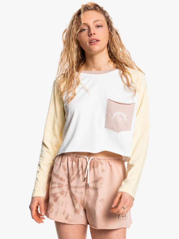 Iconic Horizon - Cropped Long Sleeve T-Shirt for Women  EQWKT03132