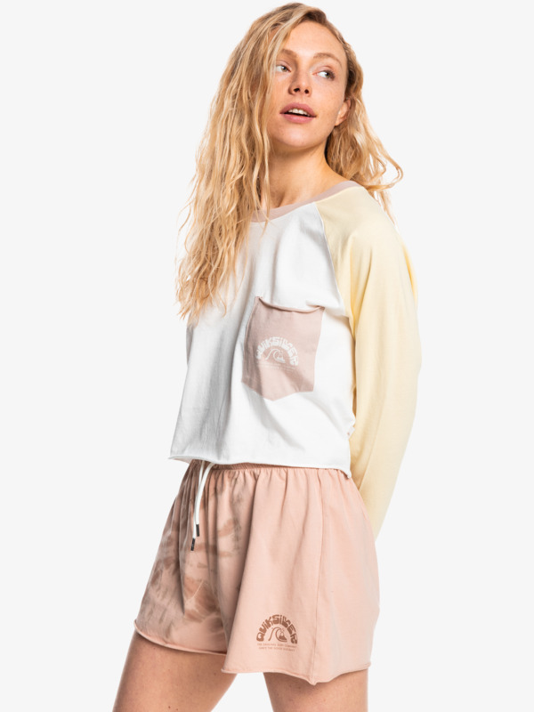 Iconic Horizon - Cropped Long Sleeve T-Shirt for Women  EQWKT03132