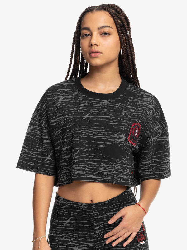 Quiksilver x Stranger Things Upside Down - Cropped T-Shirt for Women  EQWKT03187