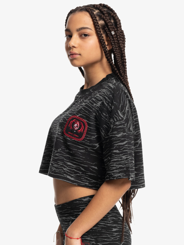 Quiksilver x Stranger Things Upside Down - Cropped T-Shirt for Women  EQWKT03187