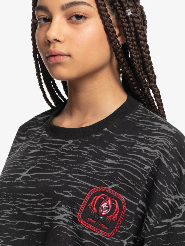 Quiksilver x Stranger Things Upside Down - Cropped T-Shirt for Women  EQWKT03187
