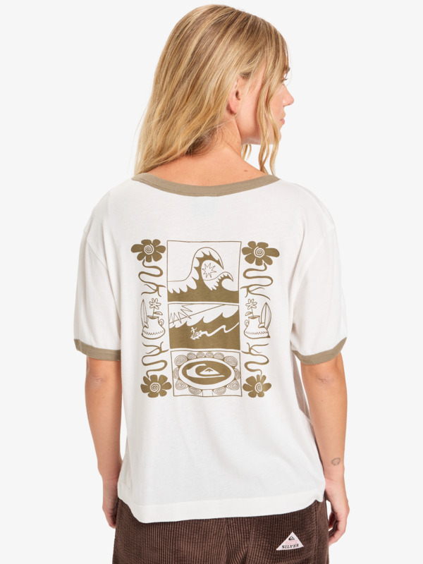 Ringer Screen - Short Sleeve T-Shirt for Women  EQWKT03204