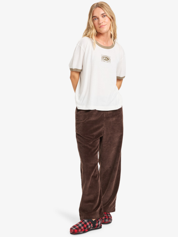 Ringer Screen - Short Sleeve T-Shirt for Women  EQWKT03204