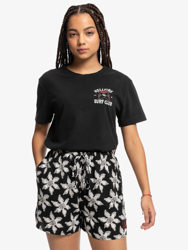 Quiksilver x Stranger Things Upside Down - Viscose Shorts for Women  EQWNS03083