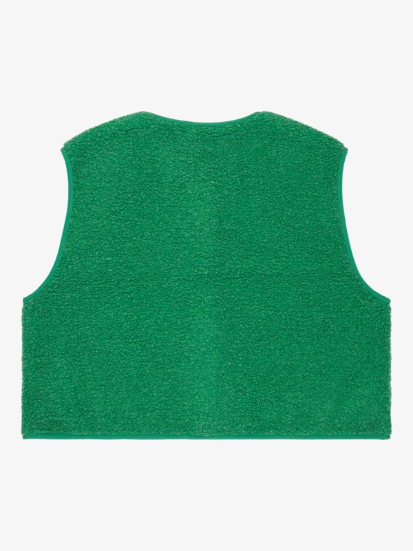 Cropped - Sleeveless Sherpa Vest for Women  EQWPF03002