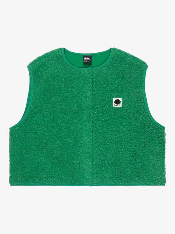 Cropped - Sleeveless Sherpa Vest for Women  EQWPF03002
