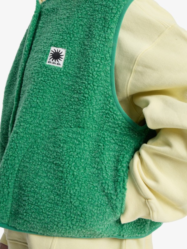 Cropped - Sleeveless Sherpa Vest for Women  EQWPF03002