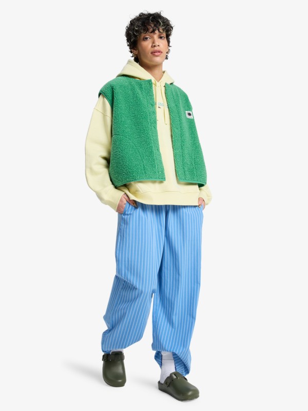 Cropped - Sleeveless Sherpa Vest for Women  EQWPF03002