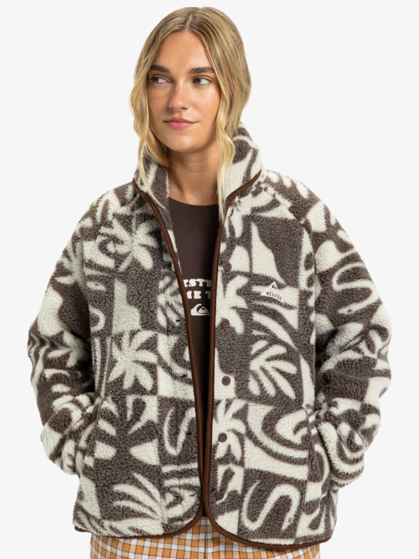 Chalok Sherpa - Buttoned Polar Fleece Jacket for Women  EQWPF03003
