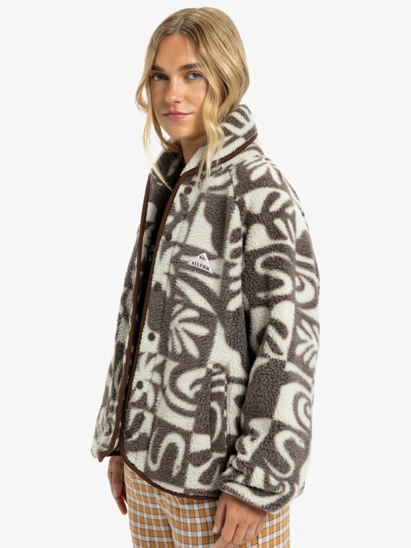 Chalok Sherpa - Buttoned Polar Fleece Jacket for Women  EQWPF03003