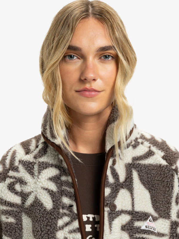 Chalok Sherpa - Buttoned Polar Fleece Jacket for Women  EQWPF03003