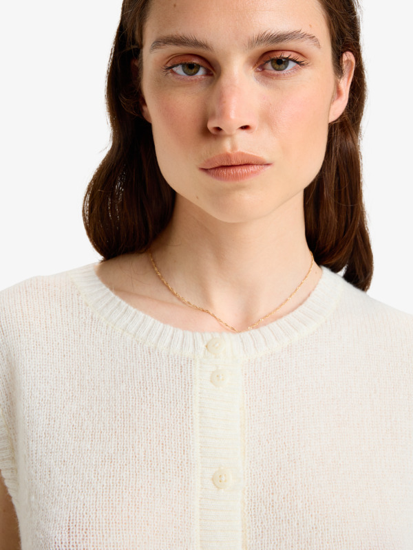 Islay - Crew Neck Knitted Vest for Women  EQWSW03025