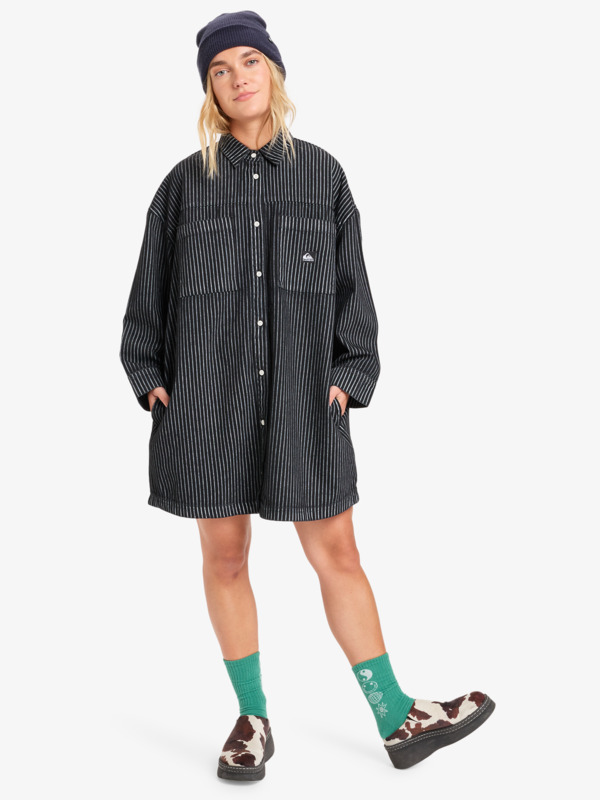 Iced Age Woven - Long Sleeve Mini Dress for Women  EQWWD03120