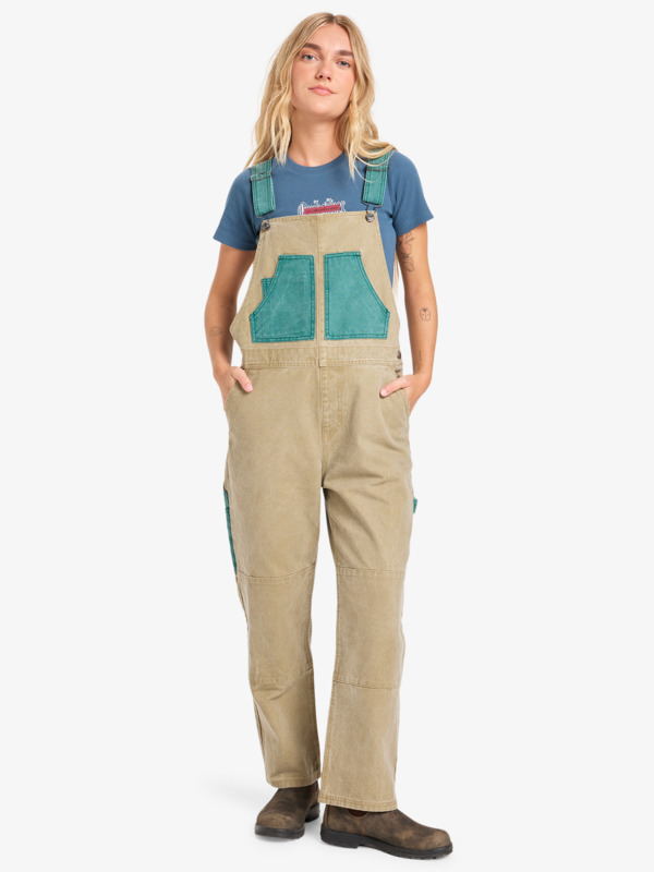 Sand - Relaxed Dungarees for Women  EQWWD03121