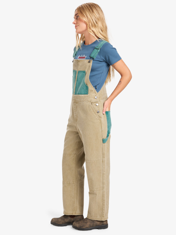 Sand - Relaxed Dungarees for Women  EQWWD03121
