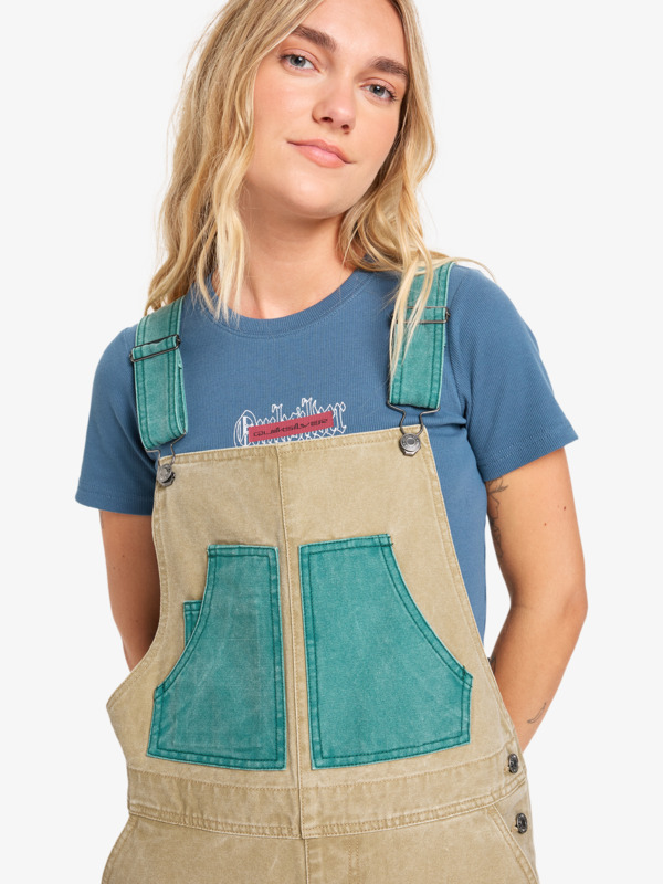 Sand - Relaxed Dungarees for Women  EQWWD03121
