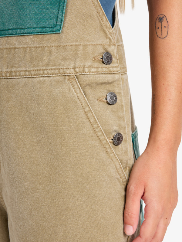 Sand - Relaxed Dungarees for Women  EQWWD03121