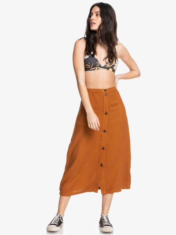 Button Up - Midi Skirt for Women EQWWK03004