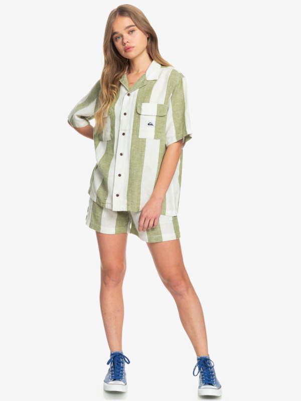 Destination Trip - Linen Short Sleeve Shirt for Women EQWWT03059