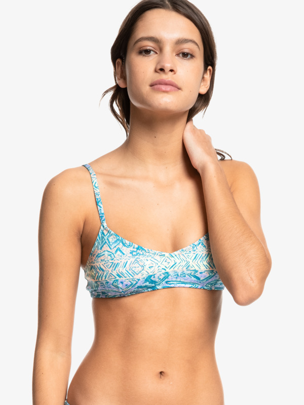 Classic All-Over Print - V Bralette Bikini Top for Women  EQWX303058