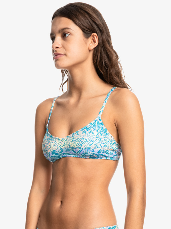 Classic All-Over Print - V Bralette Bikini Top for Women  EQWX303058