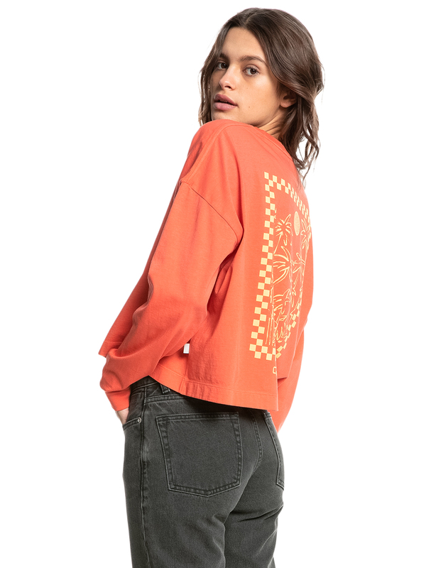 Quiksilver Womens Oversized Crop - Organic Long Sleeve T-Shirt for Women  EQWZT03045