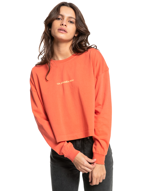 Quiksilver Womens Oversized Crop - Organic Long Sleeve T-Shirt for Women  EQWZT03045