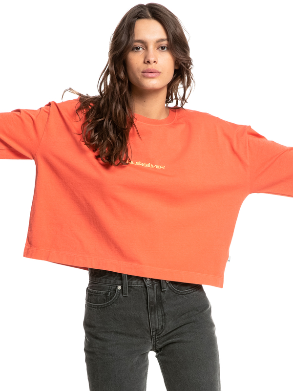 Quiksilver Womens Oversized Crop - Organic Long Sleeve T-Shirt for Women  EQWZT03045