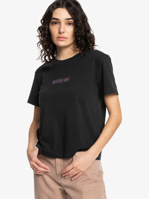 Quiksilver Womens Painted Love Crop - Organic T-Shirt for Women EQWZT03054