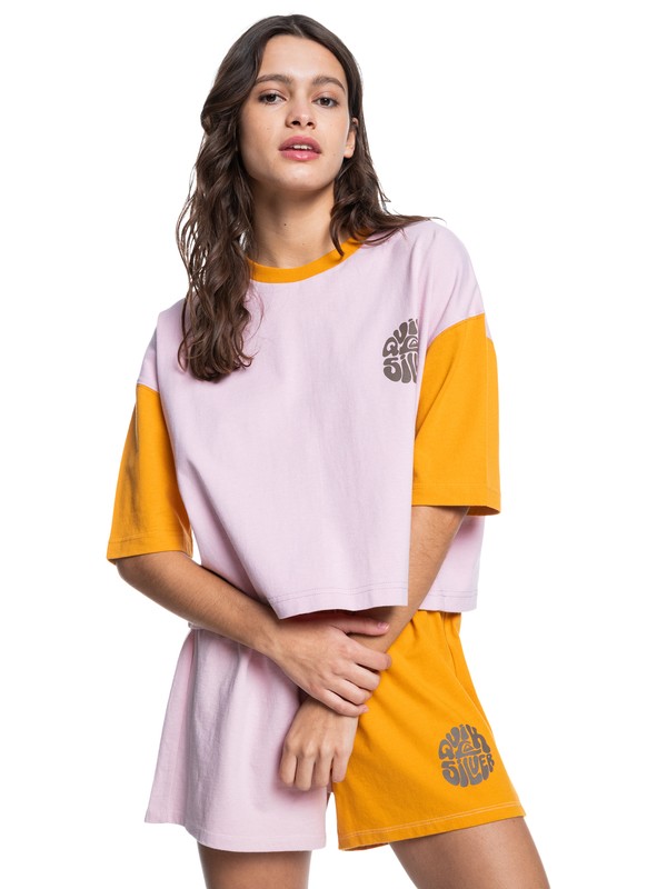 Vintage Colourblock - 3/4 Sleeve T-Shirt for Women  EQWZT03074