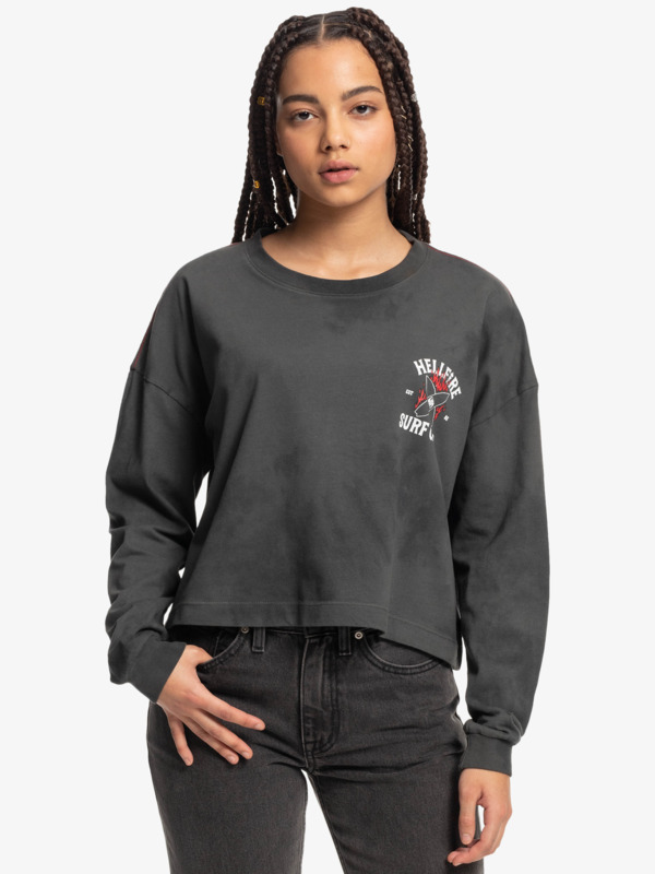 Quiksilver x Stranger Things 86 Oversized - Long Sleeve T-Shirt for Women  EQWZT03155