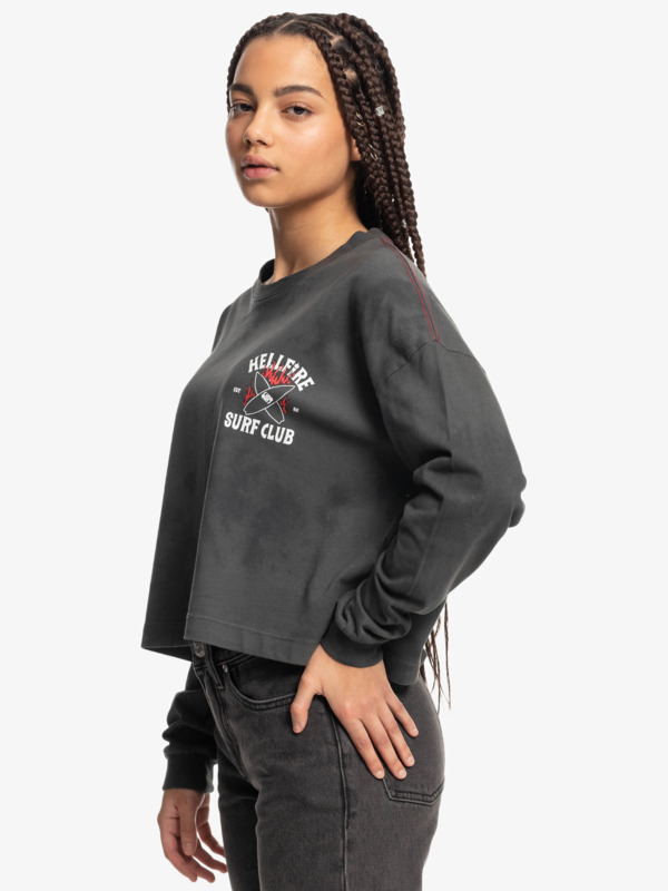 Quiksilver x Stranger Things 86 Oversized - Long Sleeve T-Shirt for Women  EQWZT03155