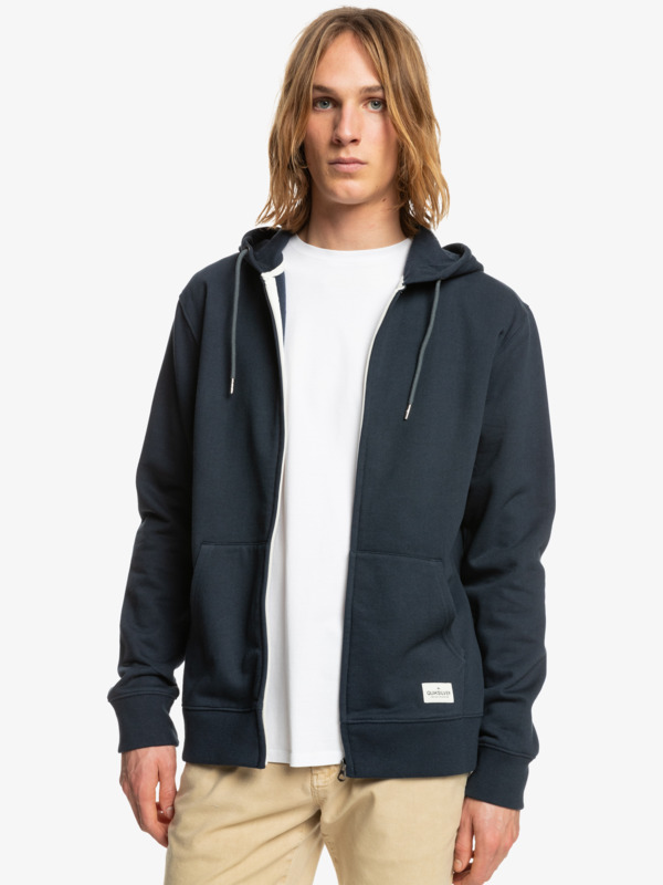 Essentials Organic Zip Up Hoodie for Men Quiksilver