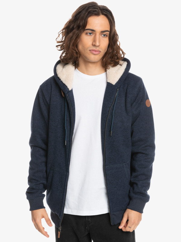 Mens fleece lined sweatshirt jacket best sale