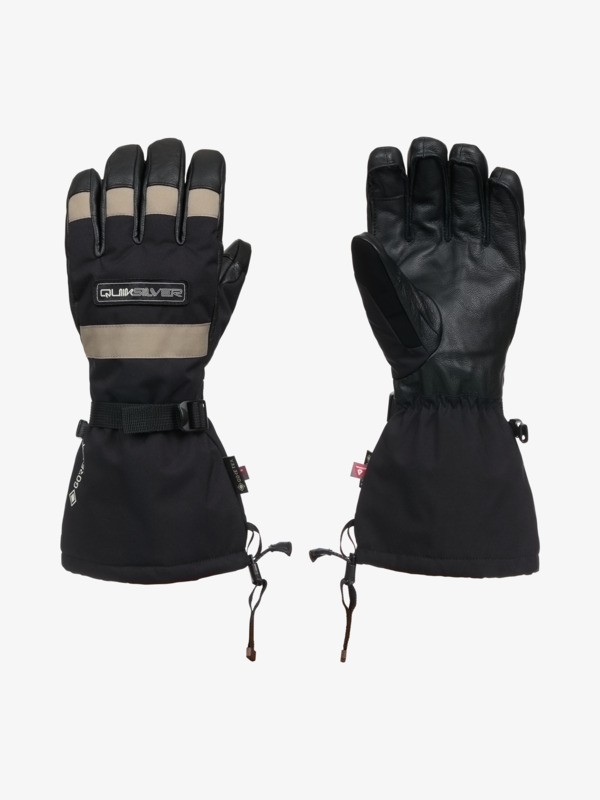 quiksilver, Highline Gore-Tex Gloves - Technical Gloves for Men, TRUE BLACK (kvj0) Highline Gore-Tex Gloves - Technical Snow Gloves for Men  EQYHN03203