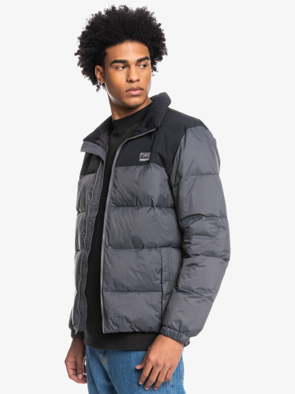 Wolf Shoulder - Colourblock Puffer Jacket for Men  EQYJK03899
