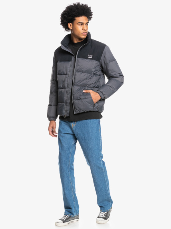 Wolf Shoulder - Colourblock Puffer Jacket for Men  EQYJK03899