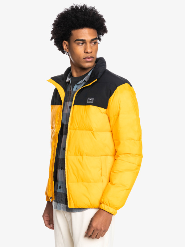 Wolf Shoulder - Colourblock Puffer Jacket for Men  EQYJK03899