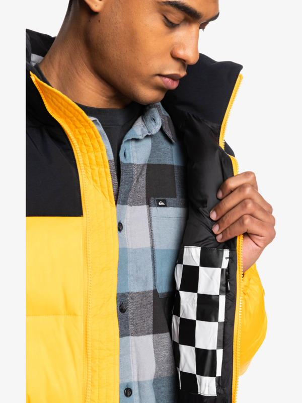 Wolf Shoulder - Colourblock Puffer Jacket for Men  EQYJK03899