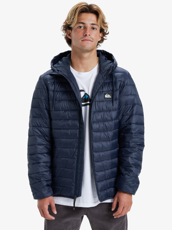 Scaly Insulated Hooded Jacket for Men