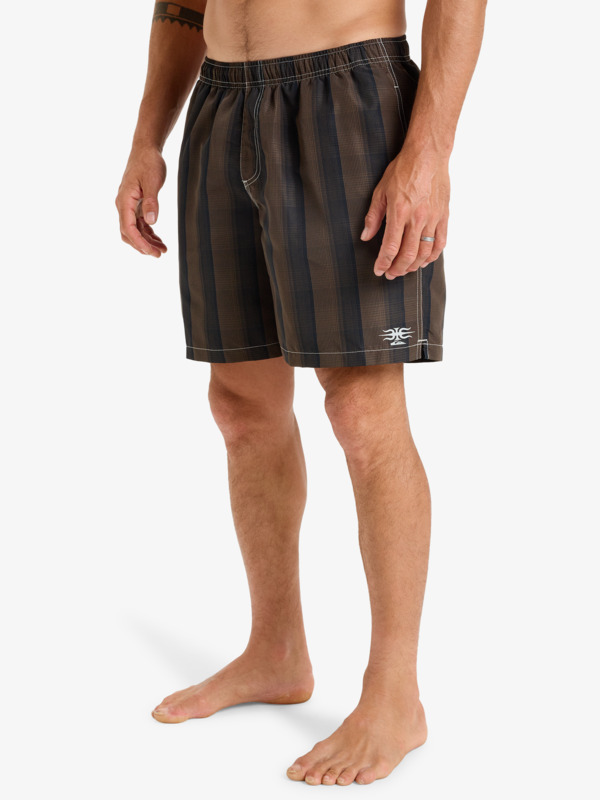 Mercury Plaid Volley - 16" Swim Shorts for Men  EQYJV04154