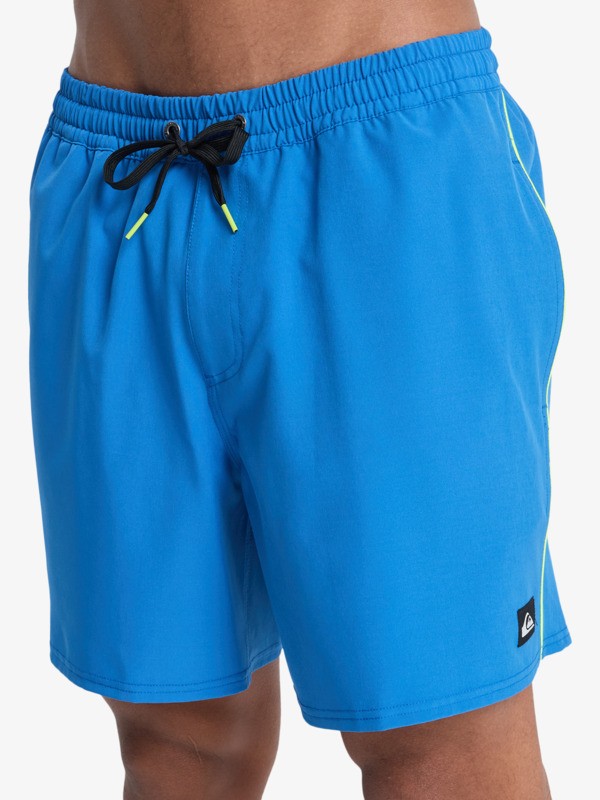 Stretch Piped Volley 16" - Swim Shorts for Men  EQYJV04211